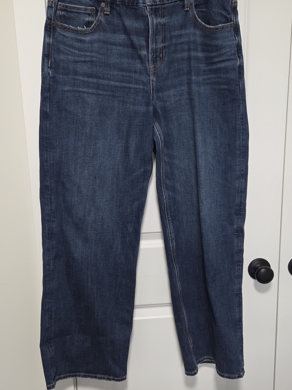 American Eagle Outfitters Dark Blue Wide-Leg Jeans